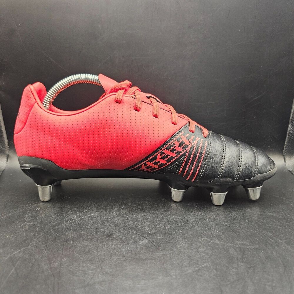 Adidas Kakari X-Kevlar 2 SG Black Red Sz 8 Football Soccer Rugby Cleat EF3397 - Picture 11 of 13